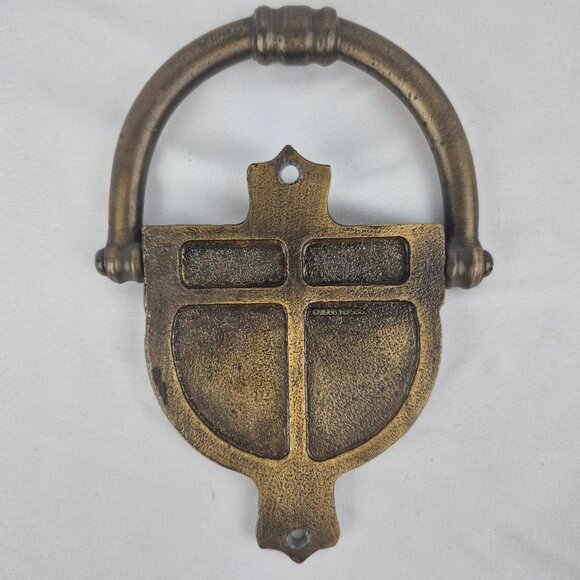 Vintage Brass Door Knocker Christian Theme Welcome in the Name of CHRIST  80's - Picture 3 of 16